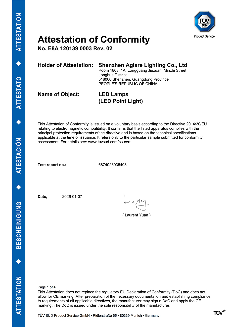 J9��������������װ�led����ͨ��TUV CE(EMC)��֤